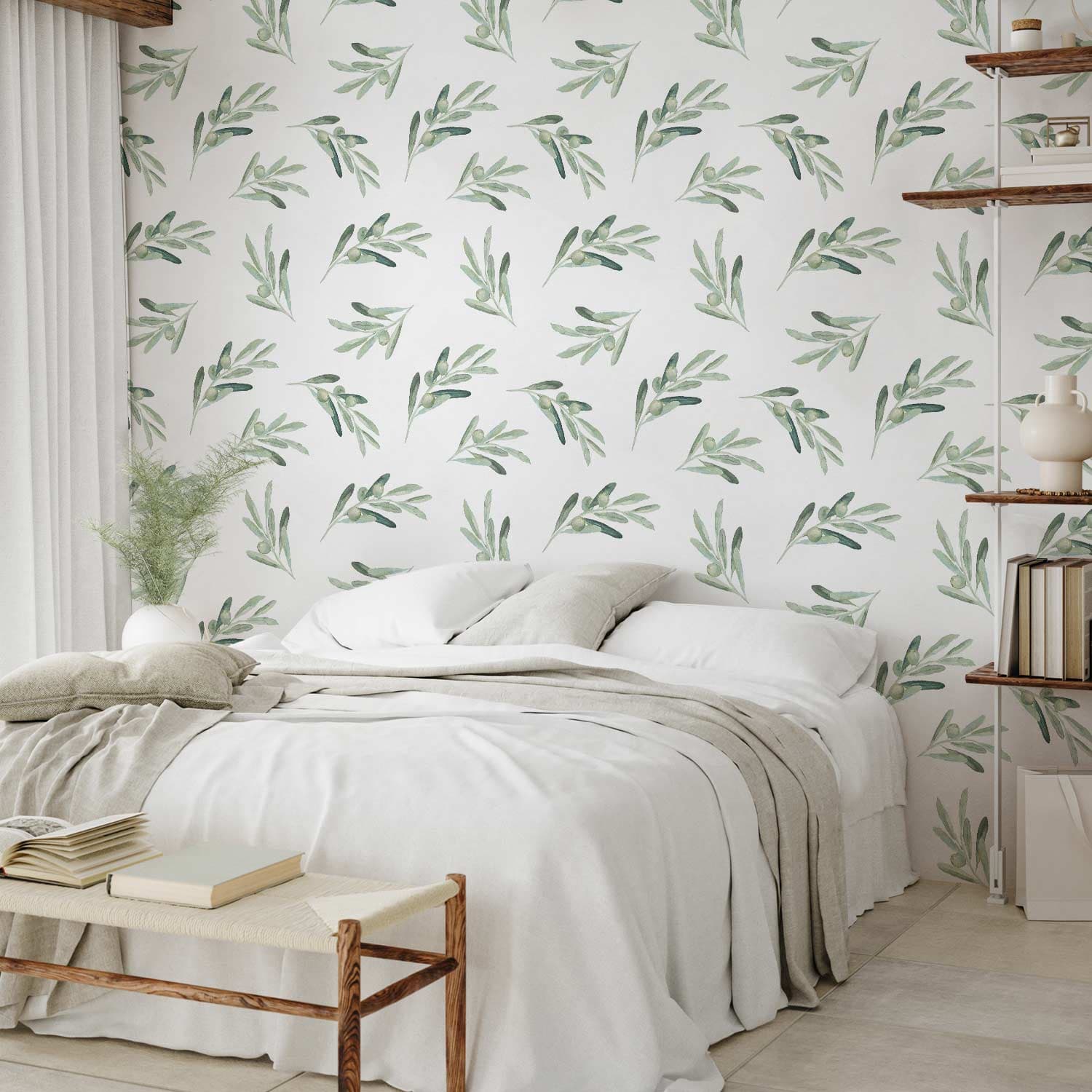 Wallpaper Oliwkowy taniec 50×1000 cm, standard non-woven