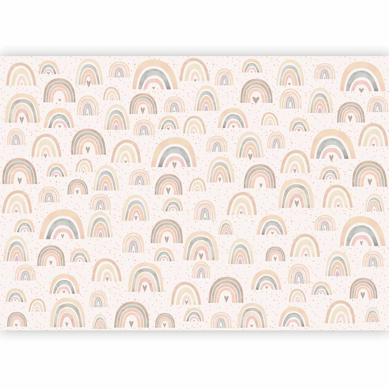 Fototapeta Tęcze i serca 450×315 cm, materiał wodoodporny