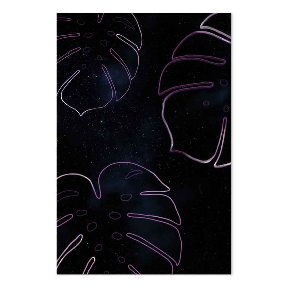 Canvas print Galaktyczna monstera 20×30 cm, Italian canvas