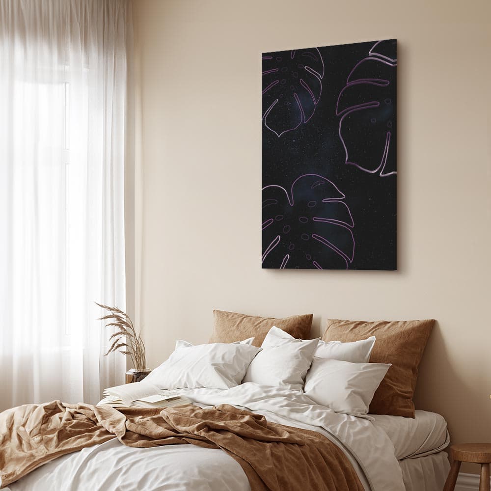 Canvas print Galaktyczna monstera 20×30 cm, Italian canvas