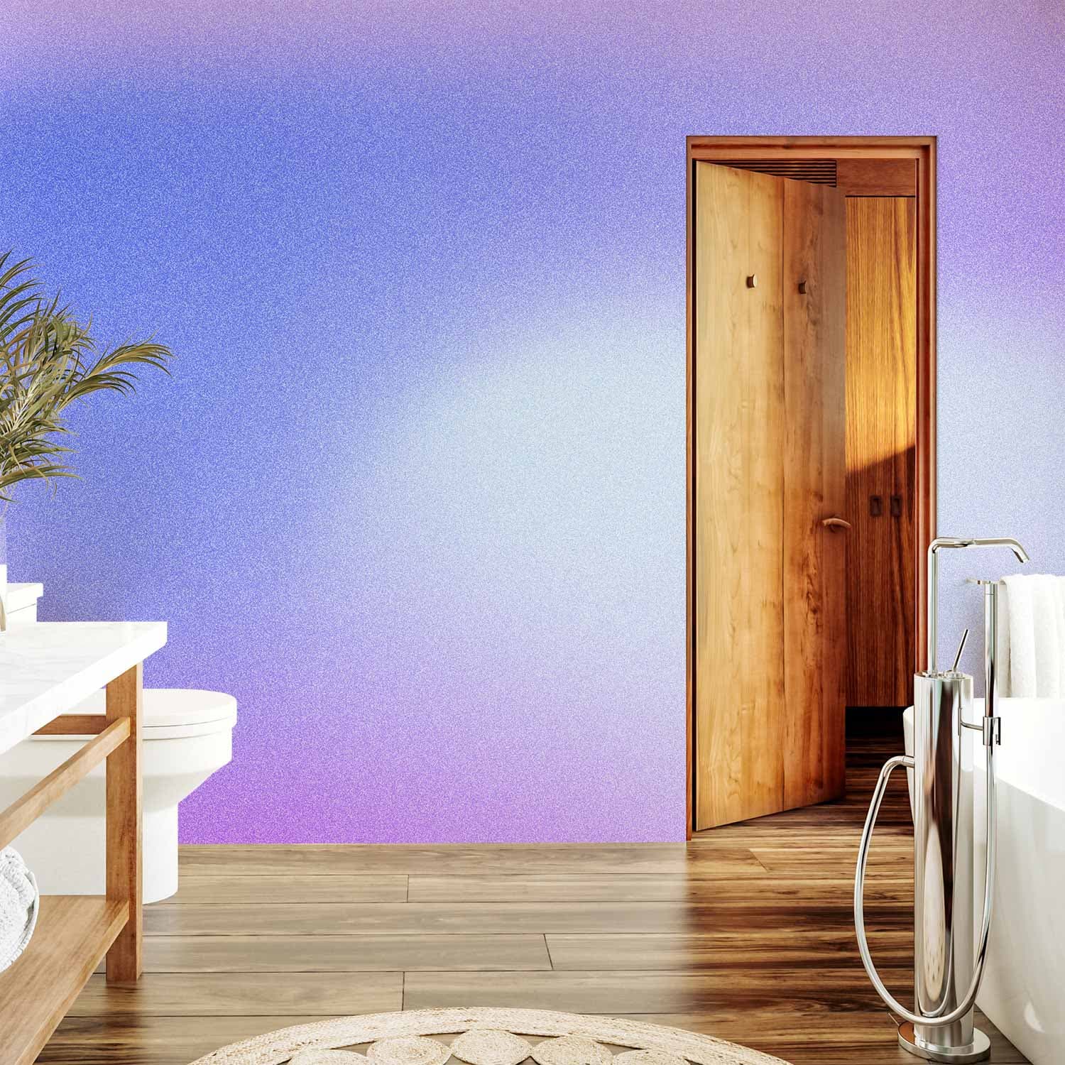 Фотообои Wrzosowa mgła - delikatny gradient składający się z wielu odcieni fioletu 100×70 см, влагостойкий материал
