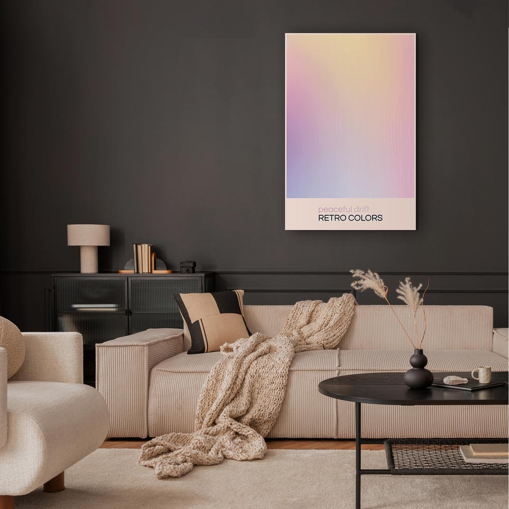 Canvas print Peaceful Drift - Delikatne pastelowe odcienie tworzące harmonijną całość 80×120 cm, standard canvas