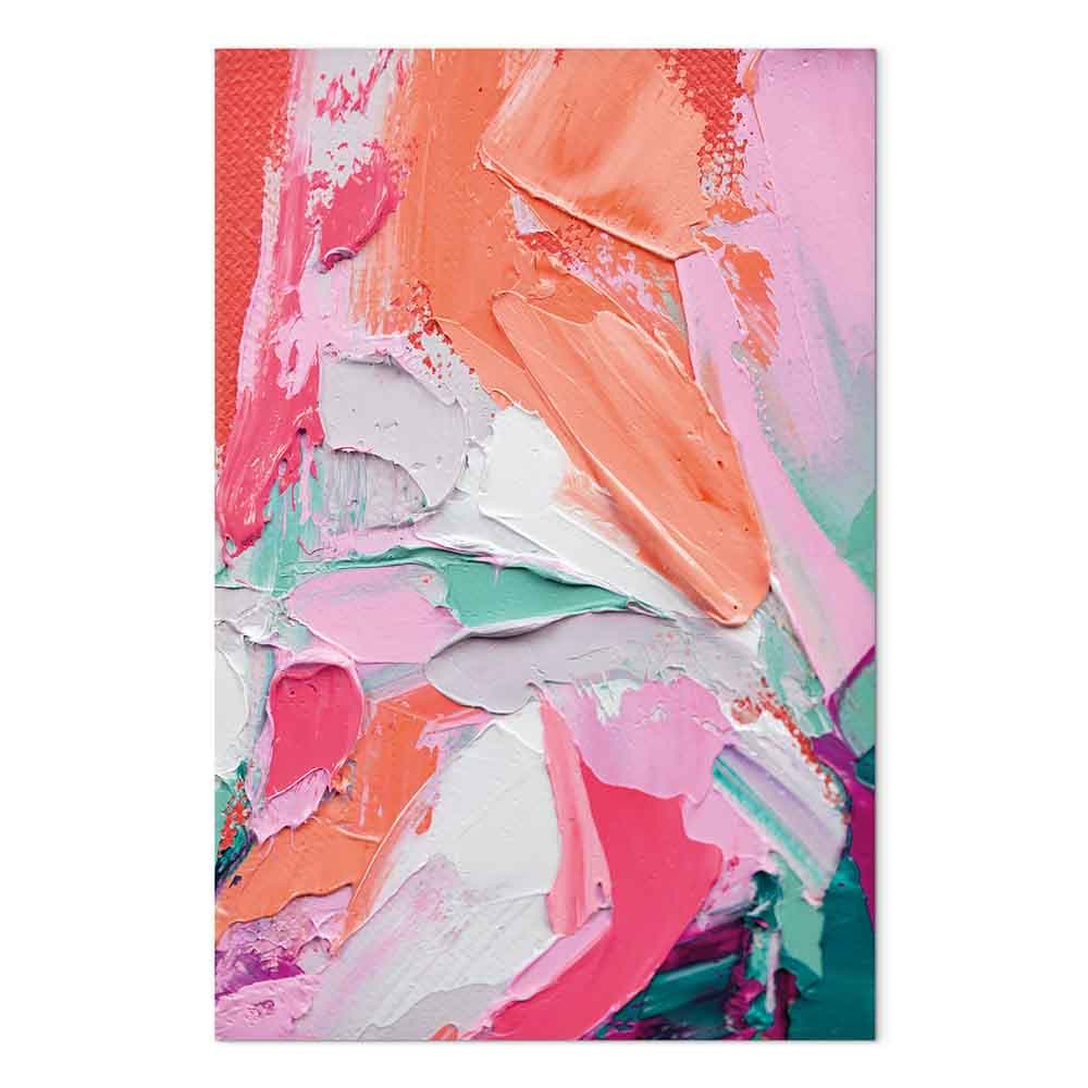 Leinwandbild Energetyczne Barwy - abstrakcyjna kompozycja z intensywnymi kolorami 20×30 cm, italienische Leinwand