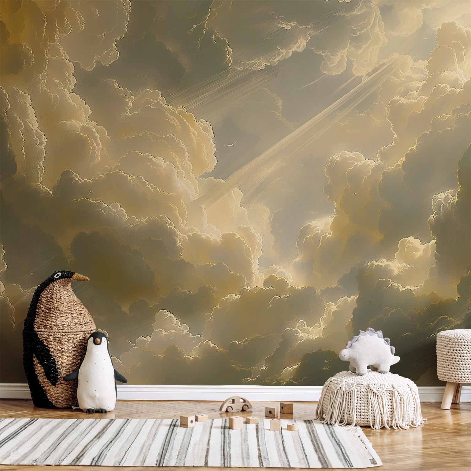 Fototapeta Zachwycająca gra kolorów na tle chmur 100×70 cm, materiał wodoodporny