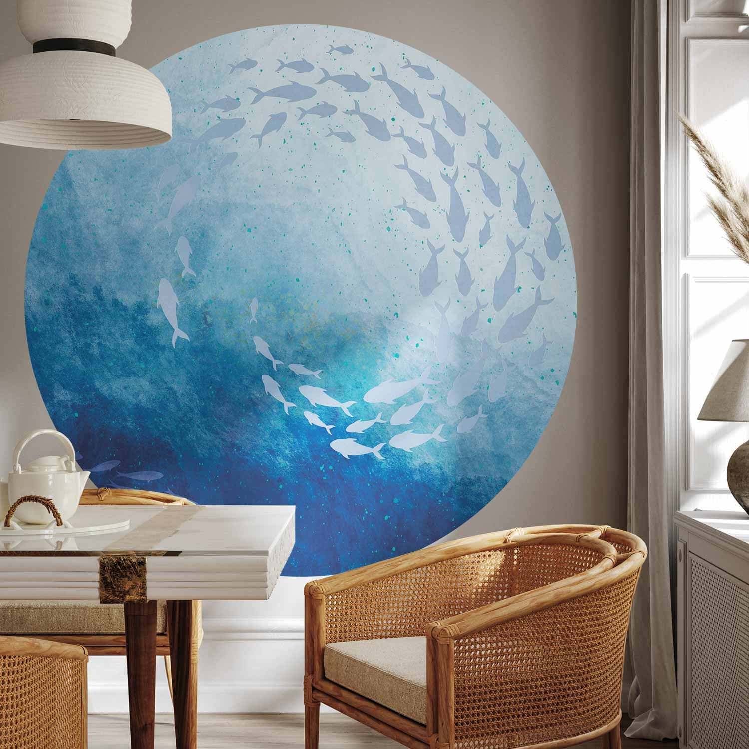 Fototapeta okrągła Morska toń 140×140 cm, materiał samoprzylepny
