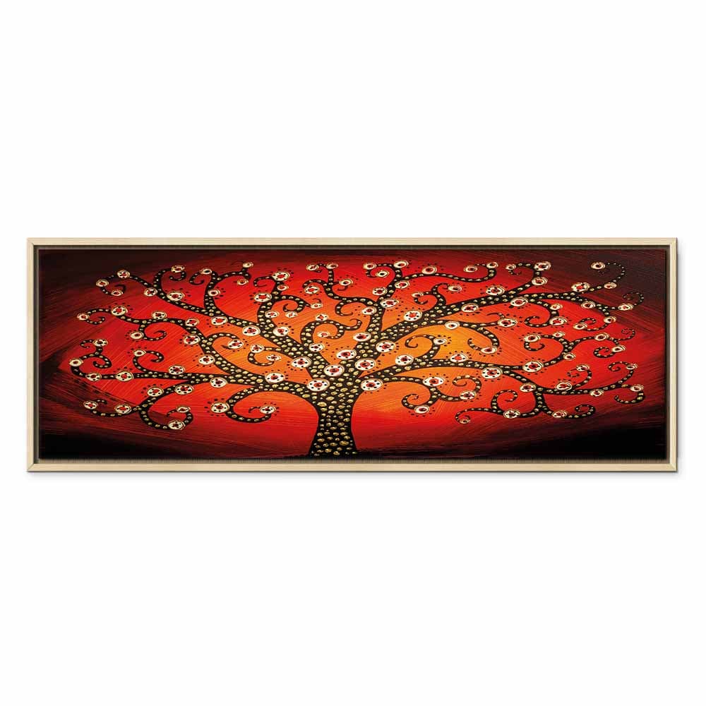 Obraz na płótnie Ogniste drzewo wąski 120x40 cm