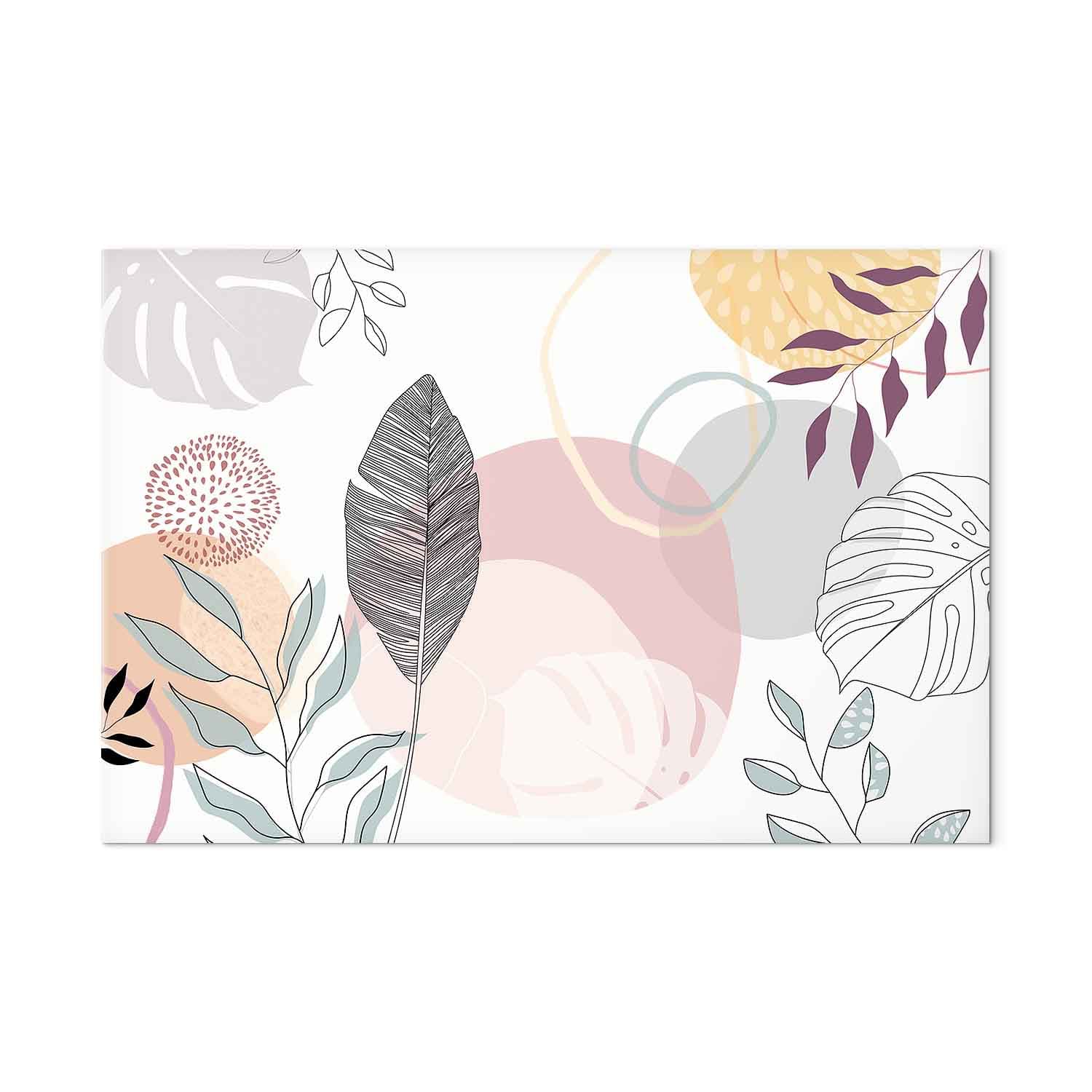 Obraz na płótnie Pastelowa grafika liniowa 30×20 cm, płótno włoskie