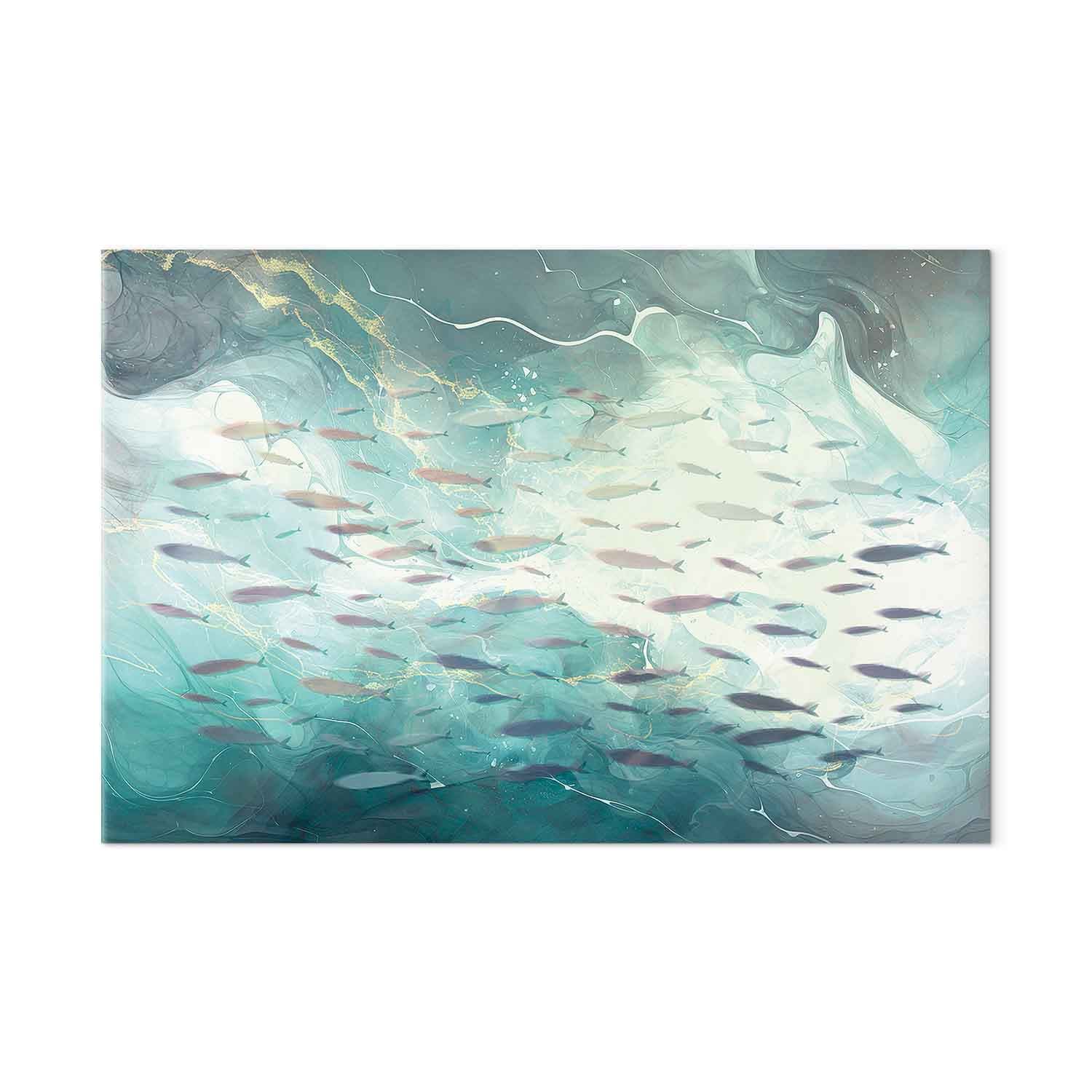 Obraz na płótnie Ławica drobnych ryb 30×20 cm, płótno włoskie