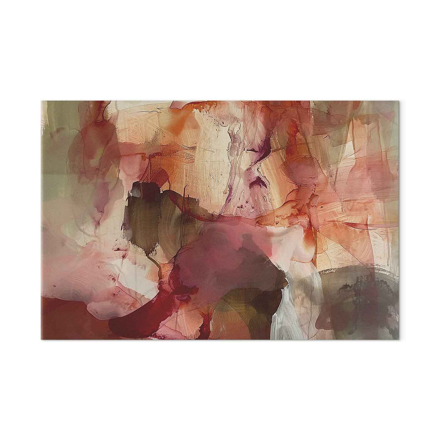 Obraz na płótnie Wiosenna kompozycja - prześwity i formy w technice farby akwarelowej 30×20 cm, płótno włoskie