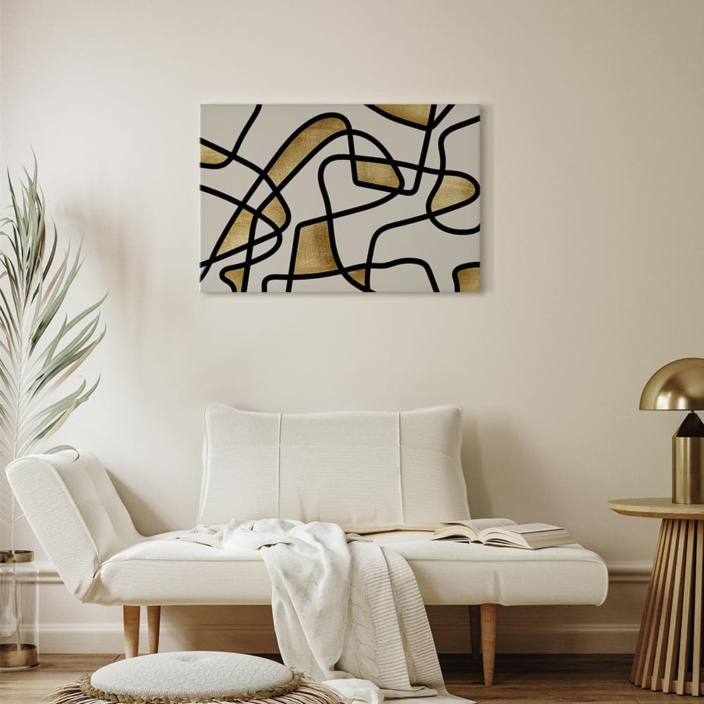 Obraz na płótnie Złota spirala szeroki 90×60 cm, płótno standard