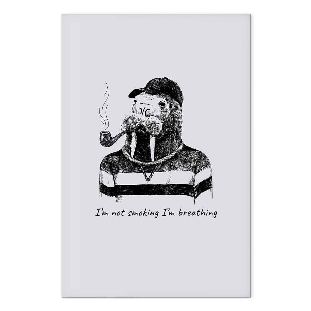 Картина на холсте I'm not smoking. I'm breathing 20×30 см, стандартный холст