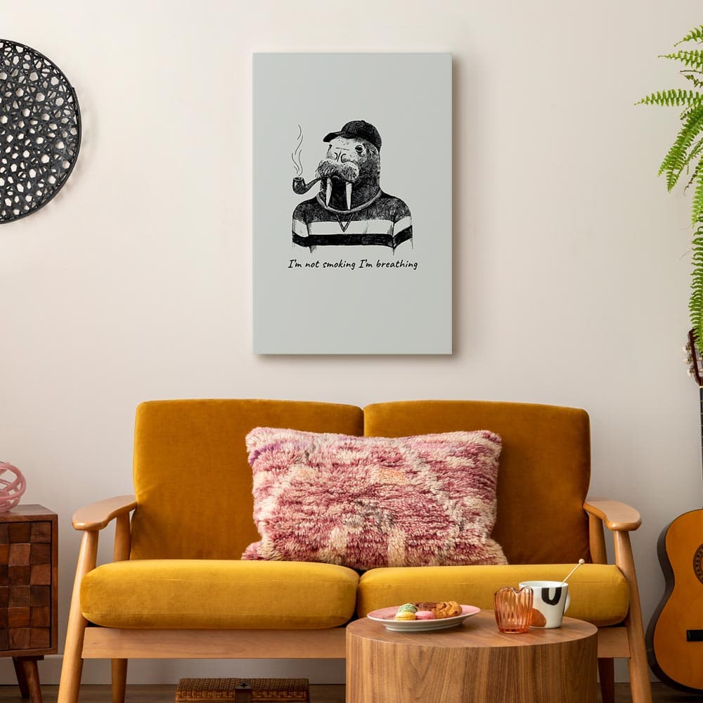 Картина на холсте I'm not smoking. I'm breathing 20×30 см, стандартный холст