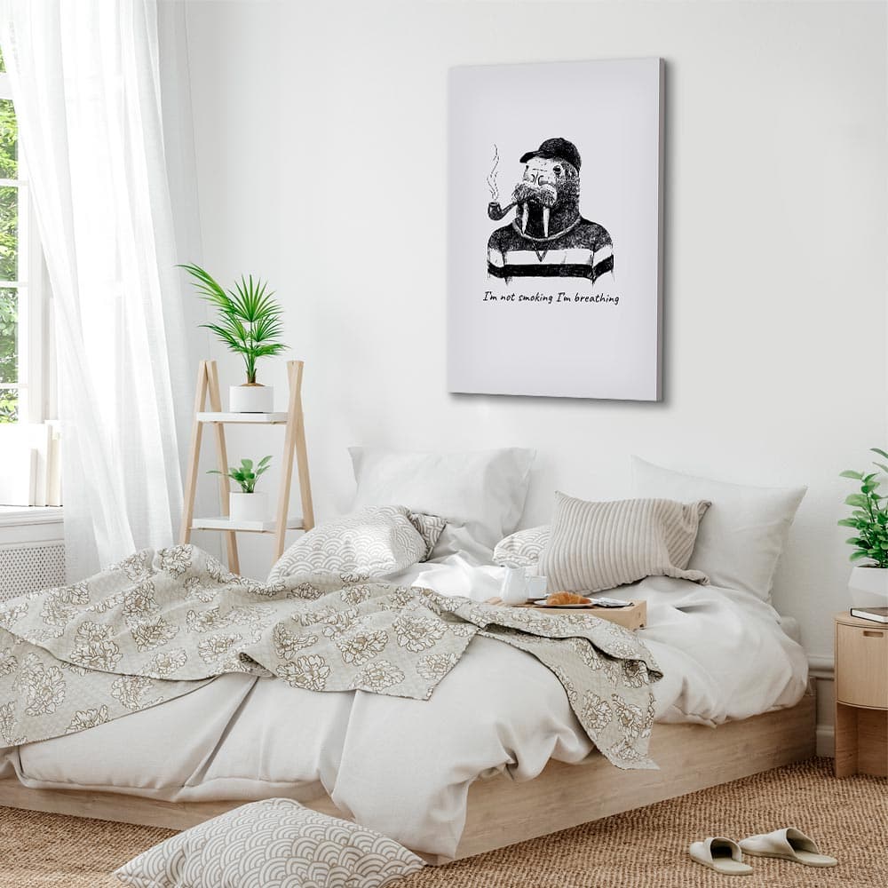 Картина на холсте I'm not smoking. I'm breathing 20×30 см, стандартный холст