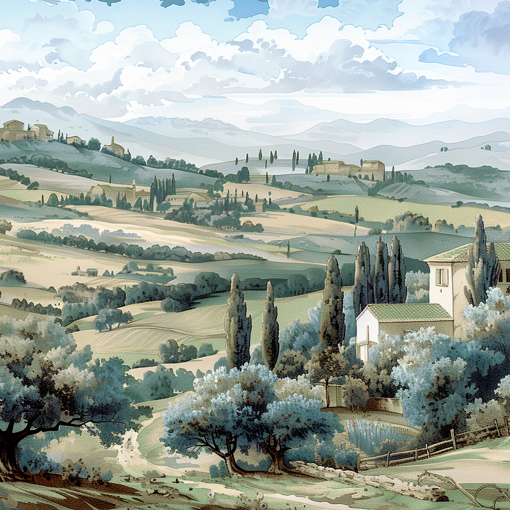 Fototapeta okrągła Pejzaże FT-450715 100×100 cm, flizelina standard