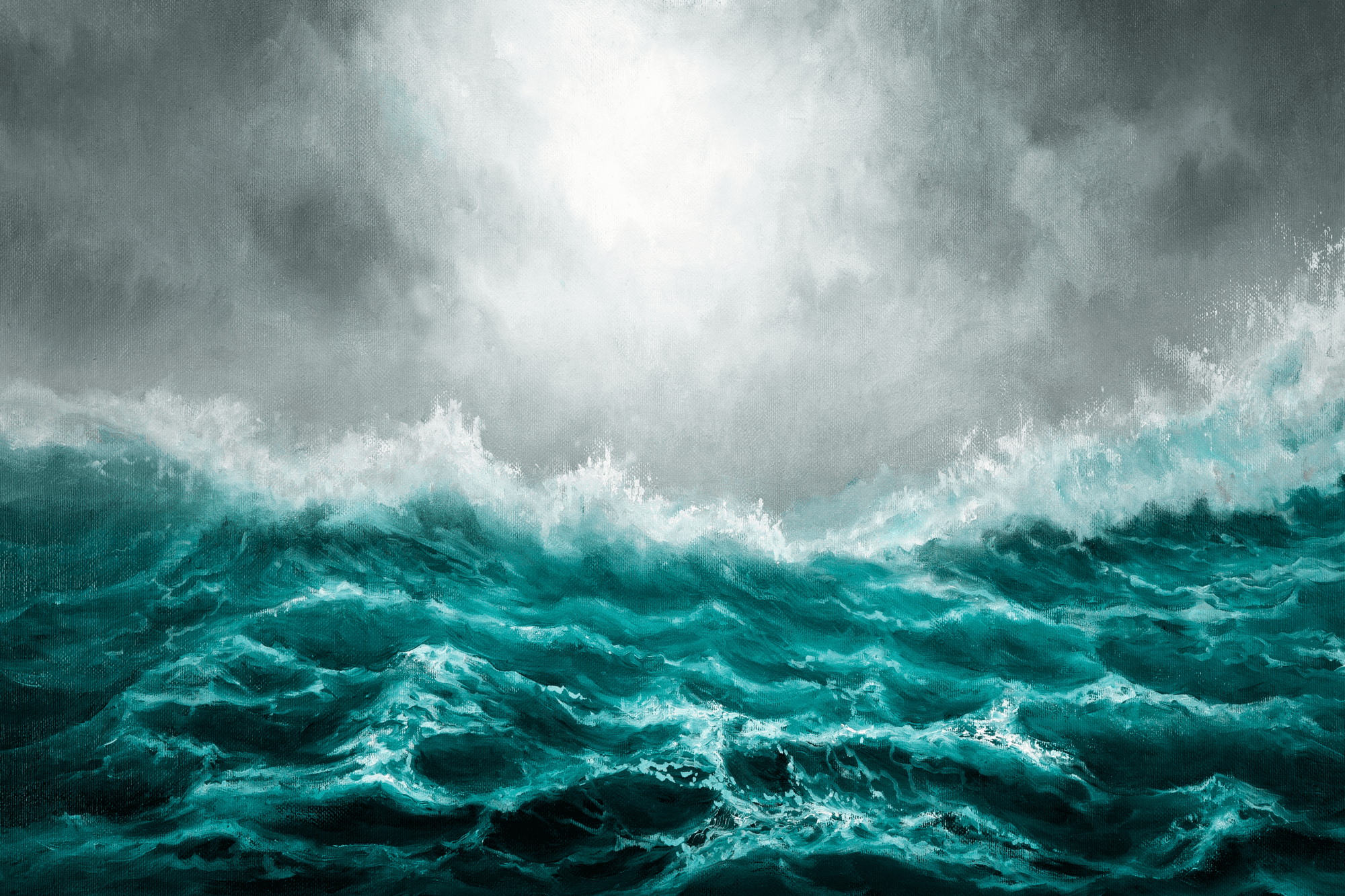 Obraz na płótnie Niespokojny ocean szeroki 60×40 cm, płótno standard
