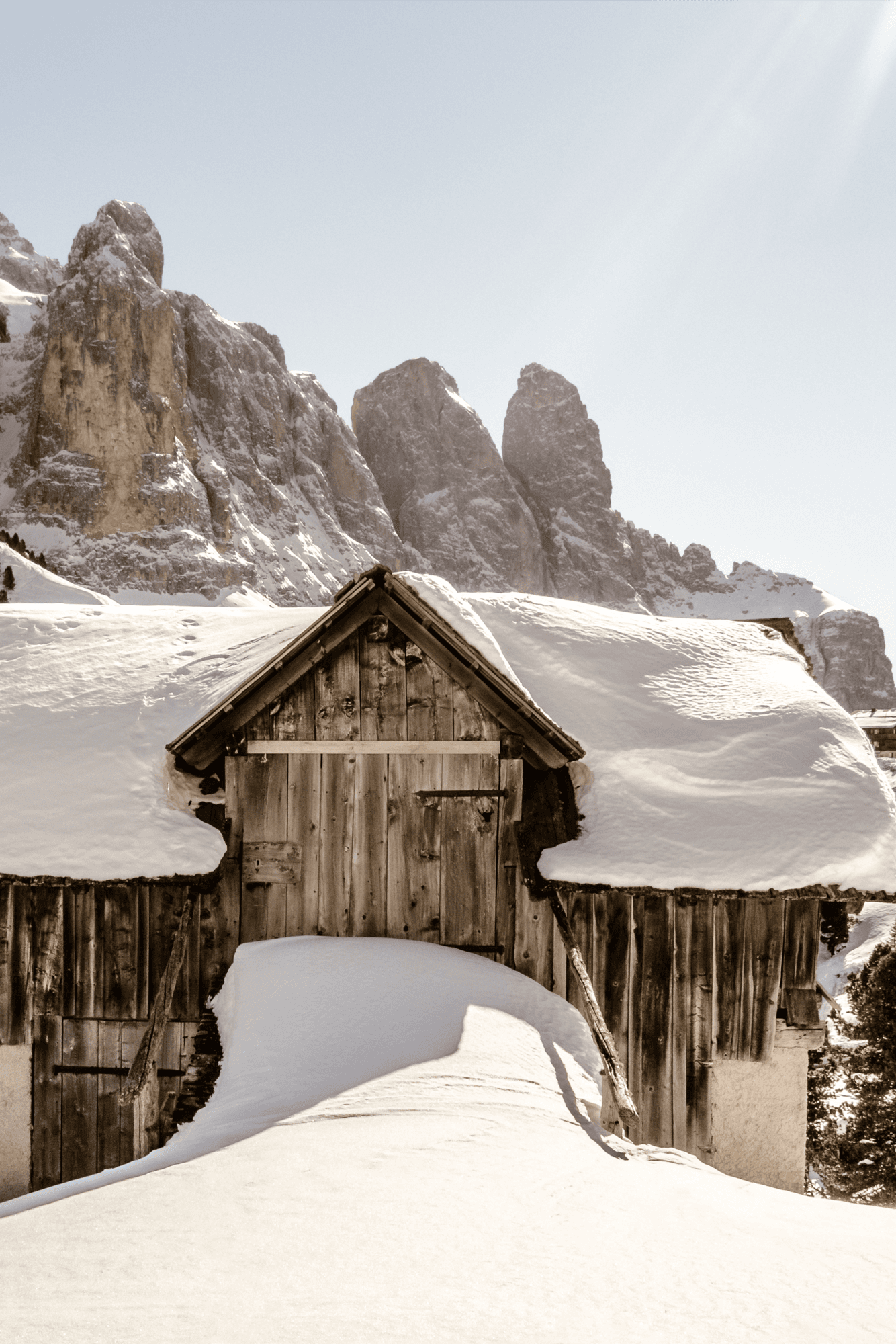 Obraz na płótnie Zima w Dolomitach 60×90 cm, płótno standard