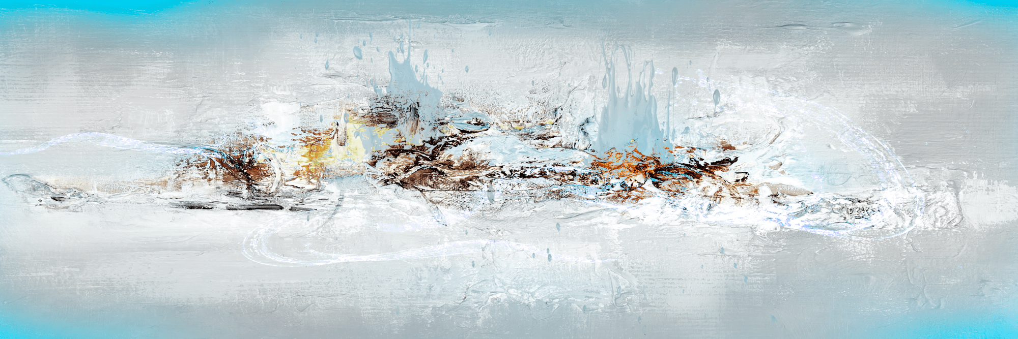 Canvas print Zima za oknem wąski 90×30 cm, standard canvas