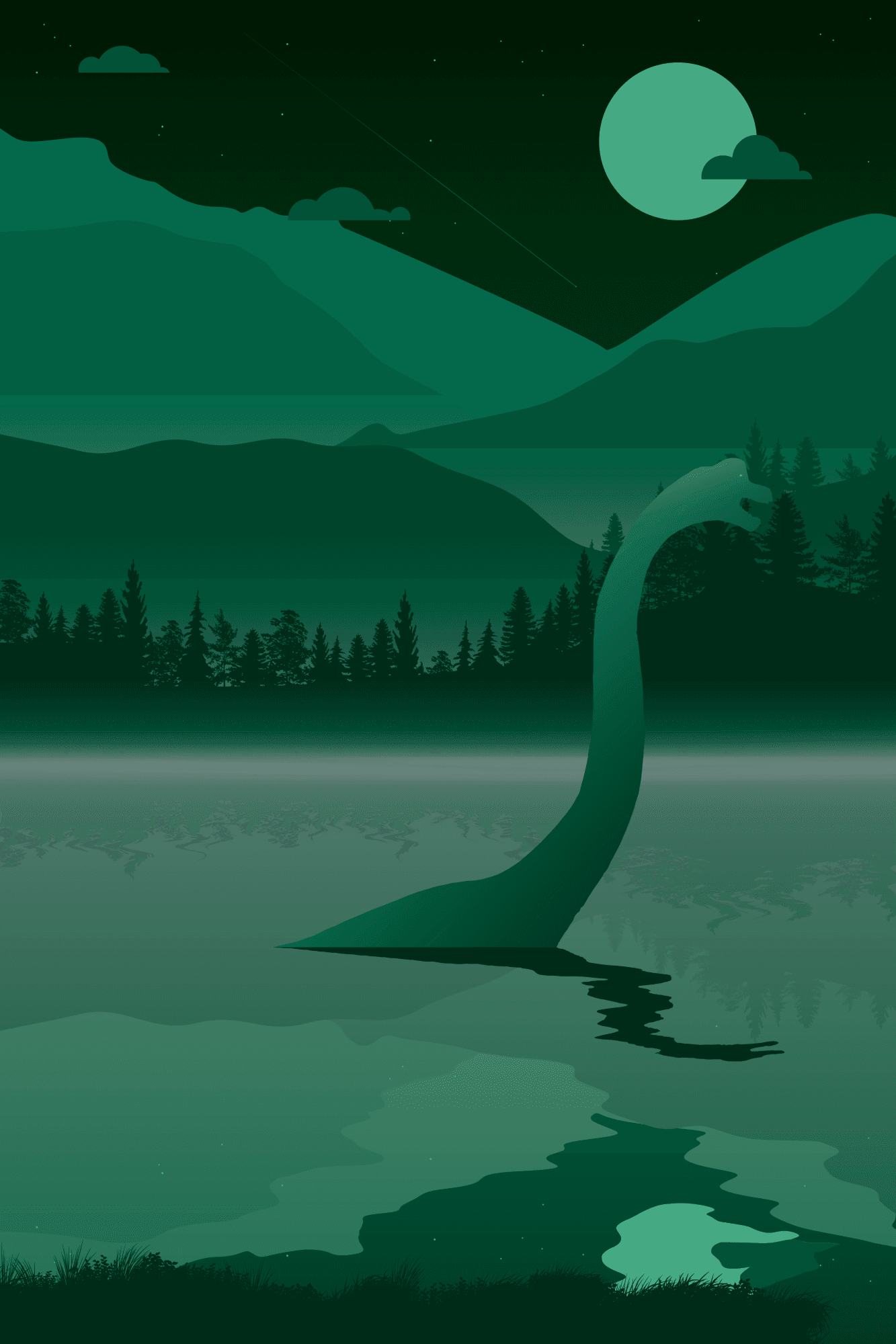 Leinwandbild Loch Ness 60×90 cm, Standardleinwand