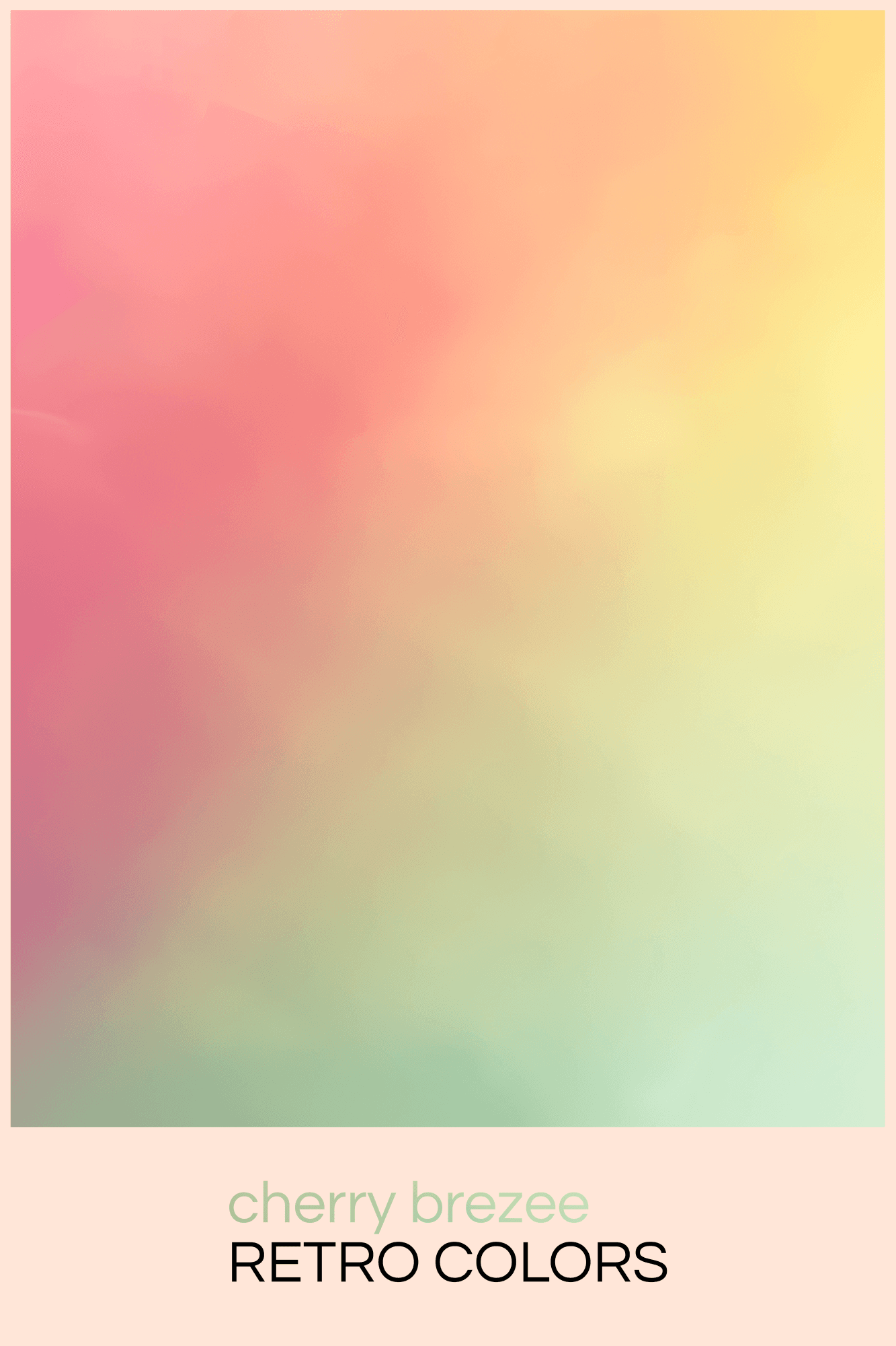 Poster Cherry Brezee - Pastelowy gradient w delikatnych; retro kolorach 40×60 cm