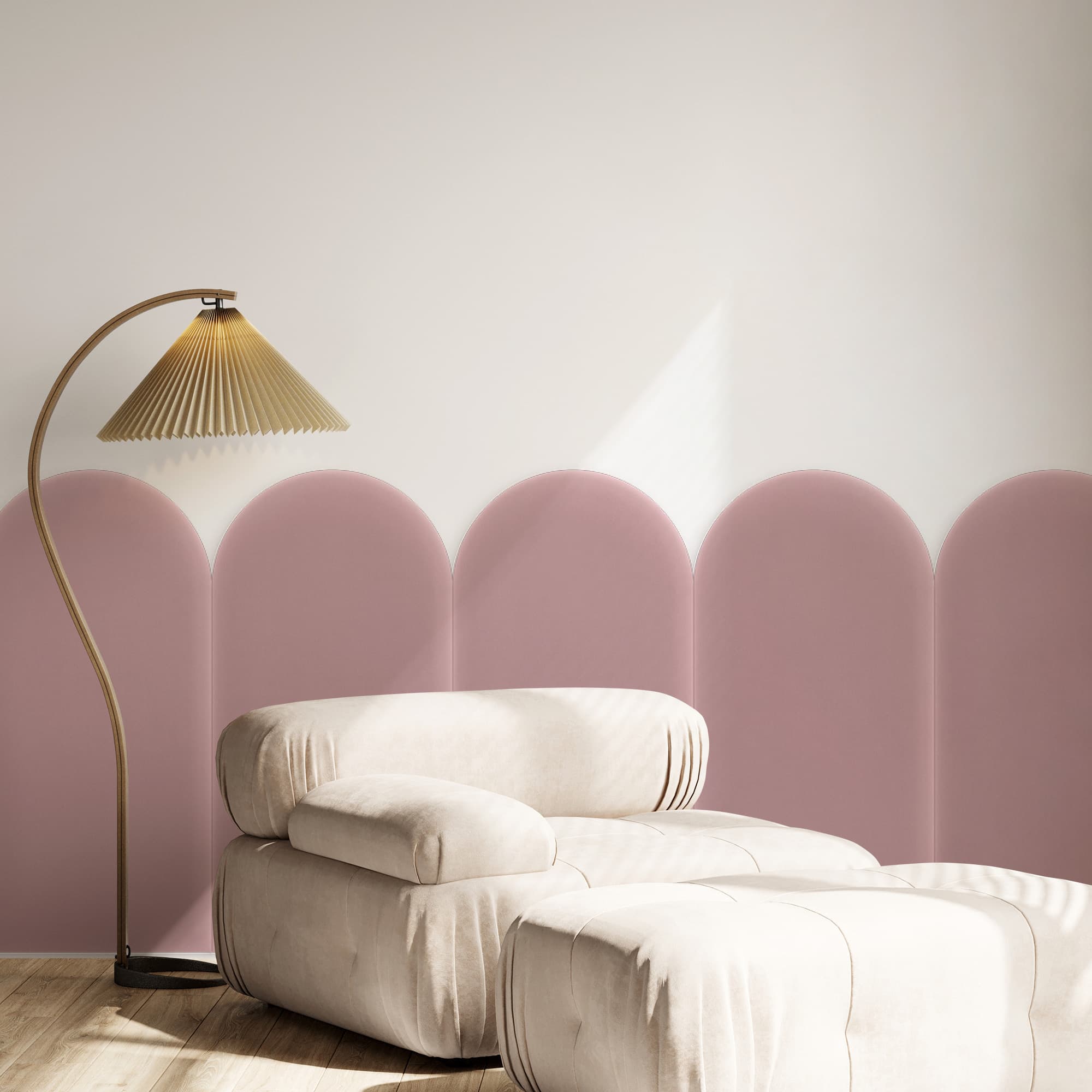 Мягкая панель Magic Velvet Różowy 30cm 30×60 см