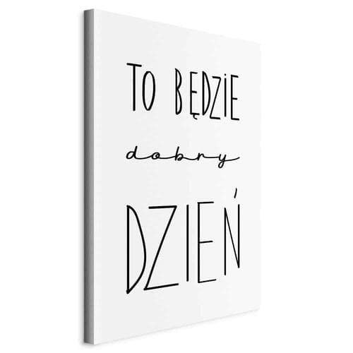 Obraz na płótnie Sztuka słów - inspirujący czarny napis na białym tle 20×30 cm, płótno standard
