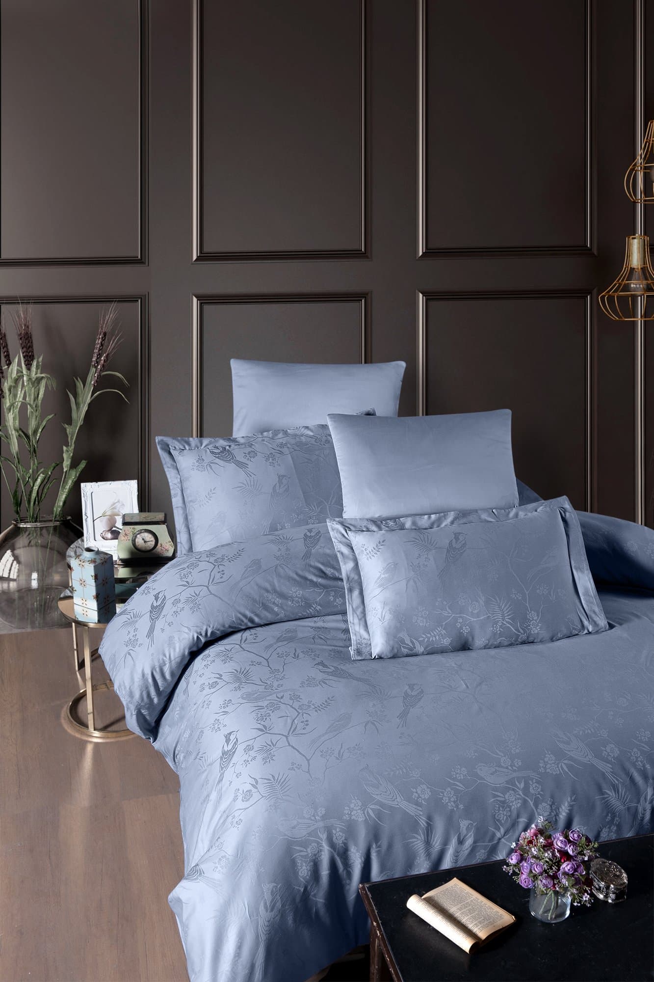 Satin bedding 200x220 STESHA DUSTY jacquard