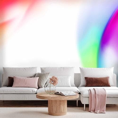 Fototapeta Abstrakcja - mocne barwy nieregularnych kształtów - multikolor 98×70 cm, materiał samoprzylepny