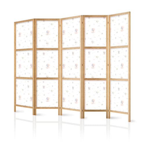 Japanischer Paravent Akwarela - kolorowe balony i sterowce na tle kolorowych chmur 225×172 cm, japanisch