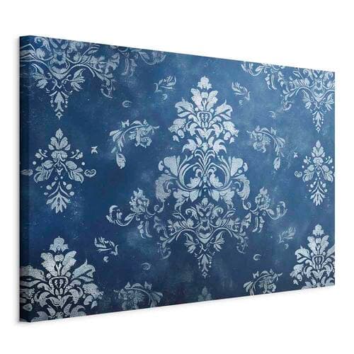 Картина на полотні Ornament retro dekoracyjny motyw w przetartych błękitach 90×60 см, стандартне полотно
