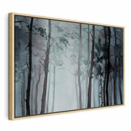 Картина на холсте Zamglony las szeroki 90×60 см, стандартный холст
