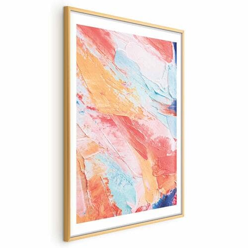 Poster Kolorowa Harmonia - dynamiczne przejścia barw w pastelowych tonach 40×60 cm