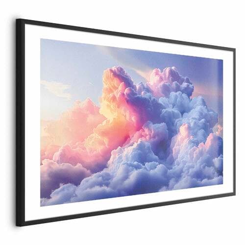 Plakat Chmury jak malowane: artystyczne pędzle świtu malujące nieboskłon 60×40 cm