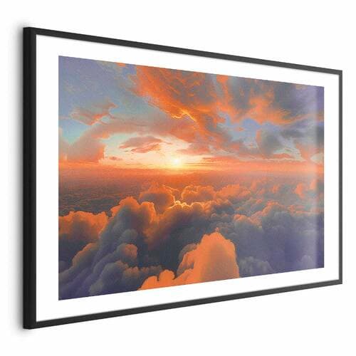 Plakat Gdy świt łaskocze chmury: spektakl barw na porannym niebie 30×21 cm