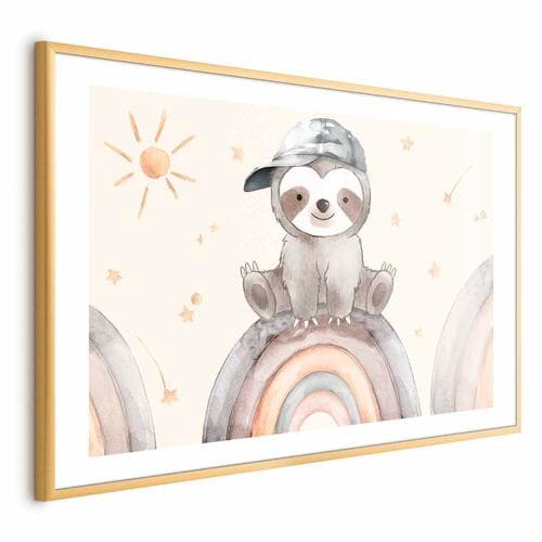 Poster Zwierzątko pośród gwiazdek i tęcz 60×40 cm