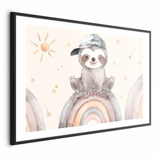 Plakat Zwierzątko pośród gwiazdek i tęcz 30×21 cm
