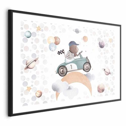 Plakat Miś w wyścigówce 42×30 cm