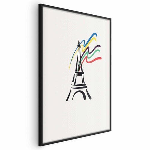 Plakat Wieża Eiffla i kolory 21×30 cm