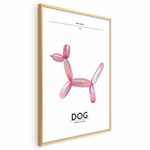 Poster Holo-Dog - Kolorowy pies w stylu retro 60×90 cm