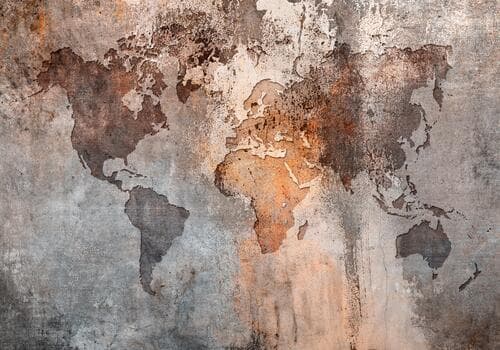 Wall mural Mapy FT-450190 100×100 cm, premium non-woven