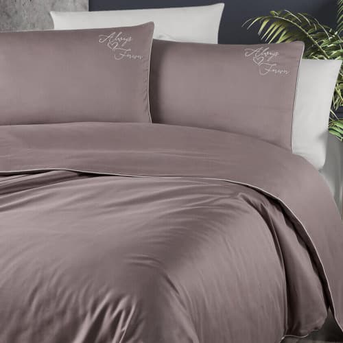 Komplet pościeli 200x220 satyna bawełniana TIMELESS LILAC