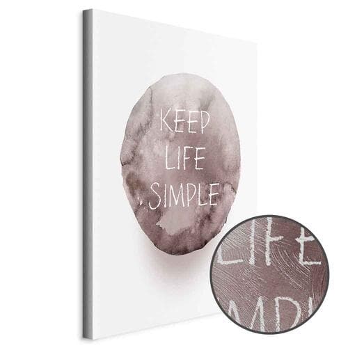 Leinwandbild Keep Life Simple 20×30 cm, Standardleinwand