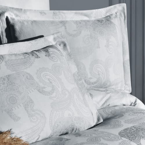 Satynowa pościel 200x220 DORETA SILVER żakard