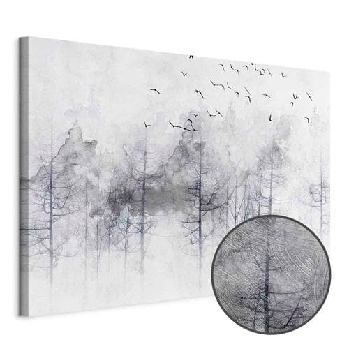 Картина на полотні Zimowy las szeroki 120×80 см, стандартне полотно