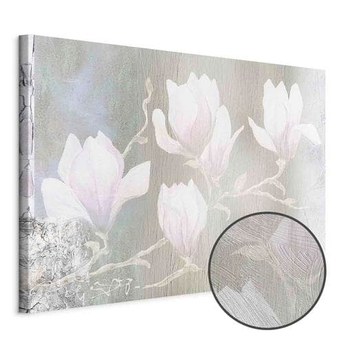 Картина на полотні Białe magnolie szeroki 120×80 см, стандартне полотно
