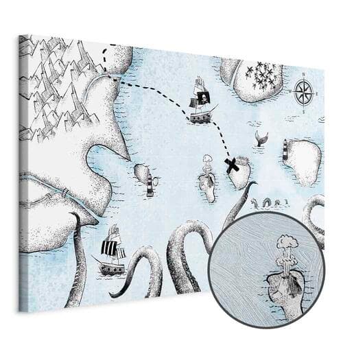 Leinwandbild Mapa skarbów (1-częsciowy) szeroki 60×40 cm, Standardleinwand