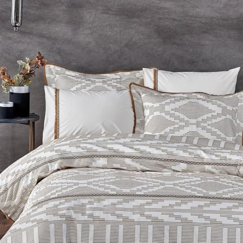 Pościel boho 200x220 bawełna i satyna Collesia Hardal