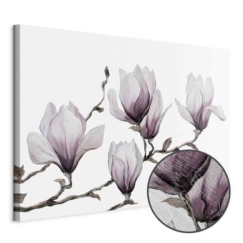 Obraz na płótnie Malowane magnolie szeroki 90×60 cm, płótno standard