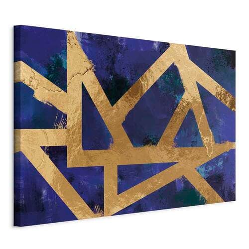 Obraz na płótnie Złota geometria szeroki 120×80 cm, płótno włoskie
