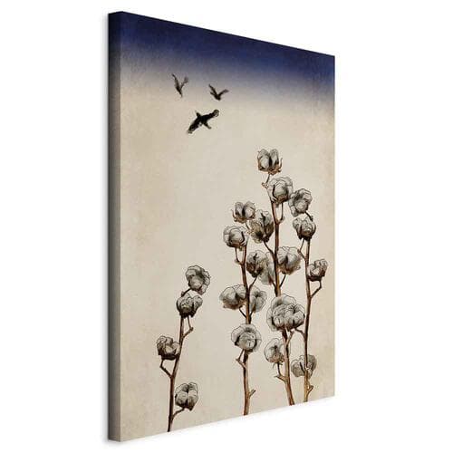 Leinwandbild Gałązki bawełny 20×30 cm, Standardleinwand