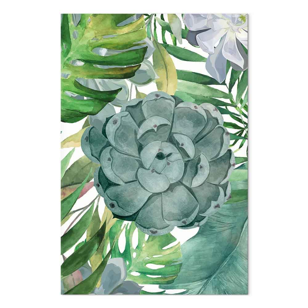 Obraz na płótnie Tropikalna flora 20×30 cm, płótno włoskie